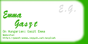 emma gaszt business card